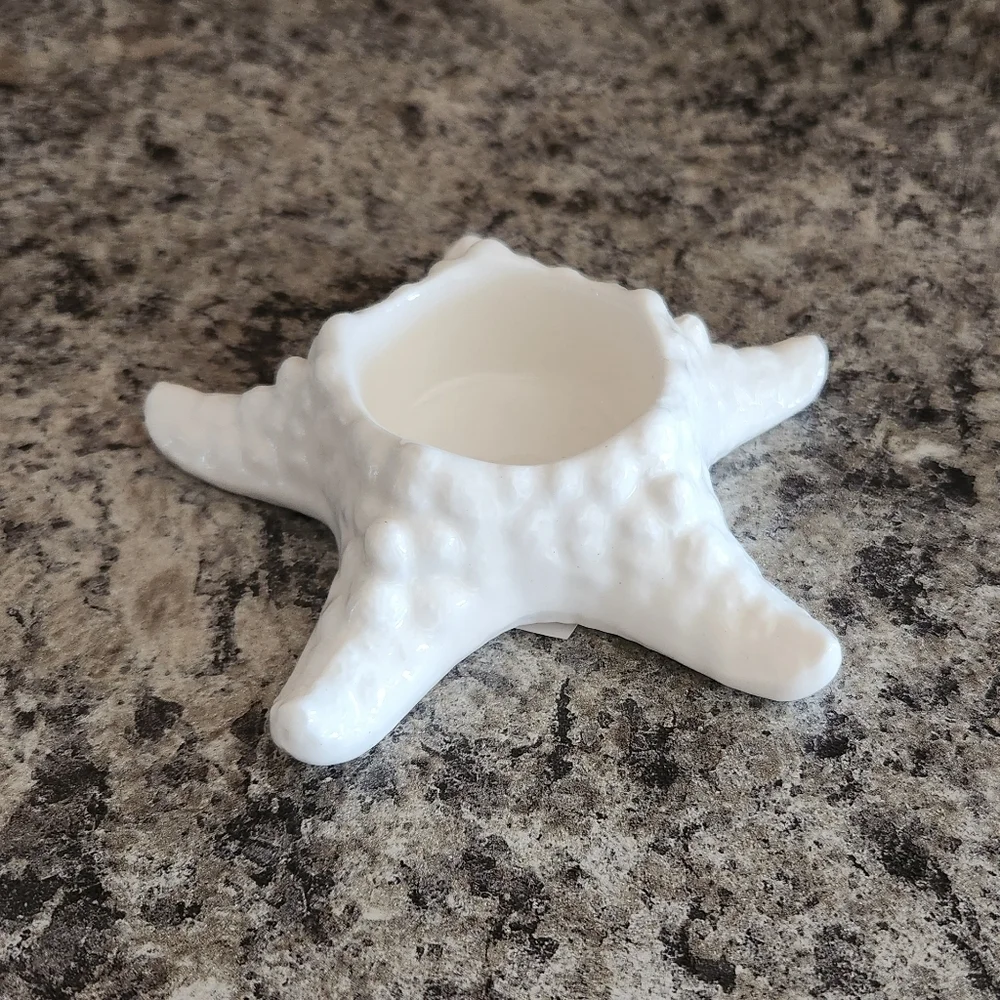 NWT Yankee Candle White Coastal Starfish Tealight Holder